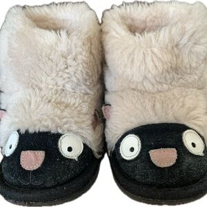 Emu Australia Kids Boots with Black and Cream Sheep Design
